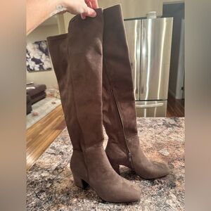 DKNY Cilli Square-Toe Knee-High Dress Boots